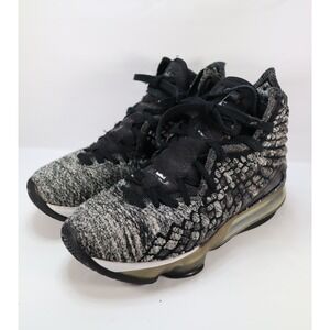 Nike BQ3177-002 Lebron XVII 17 In The Arena Gray Sneaker Shoes Men's US 8.5 Oreo